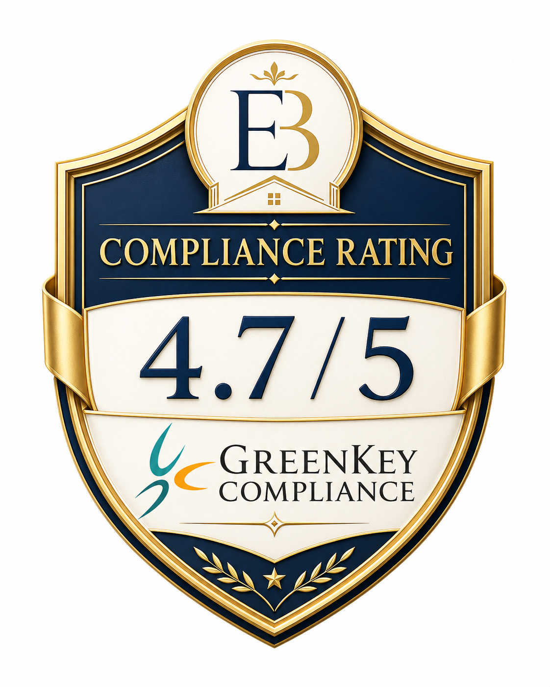 Greenkey Compliance badge showing Compliance Rating 4.7 out of 5